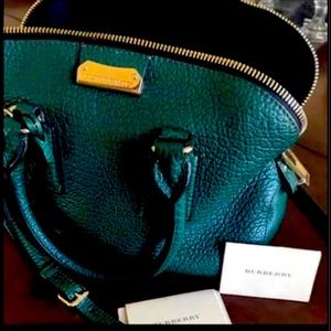 Authentic Burberry pebbled tote bag